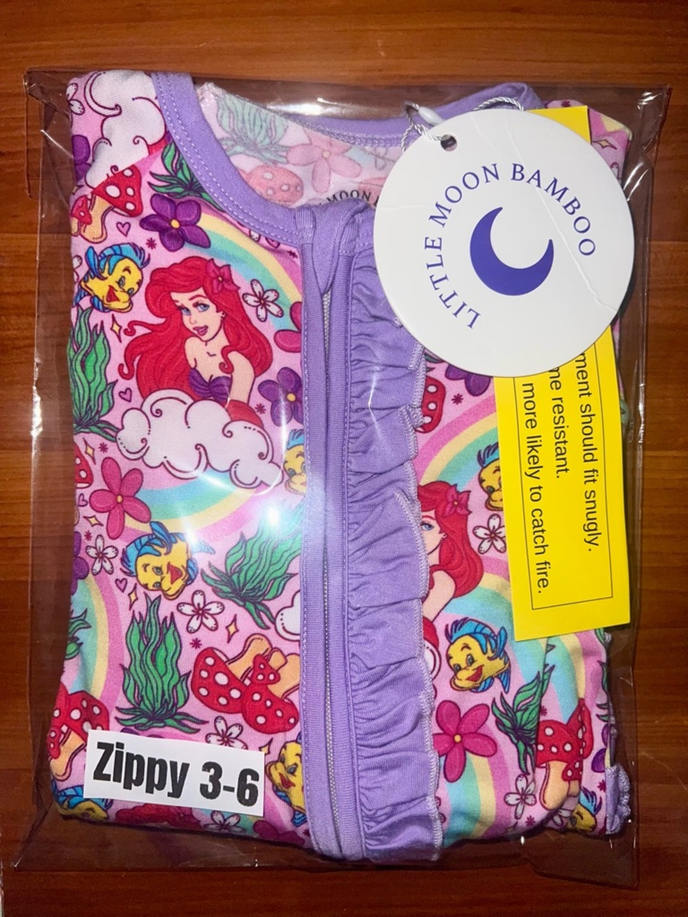 Little Moon Purple Pink Rainbow Mermaid Zippy One-Piece Bodysuit